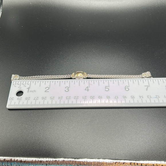 John Medieros bracelet #432 gold silver tone 7” JM vintage - Picture 4 of 9